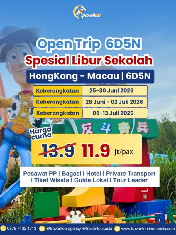 Open Trip 6D5N Spesial Libur Sekolah