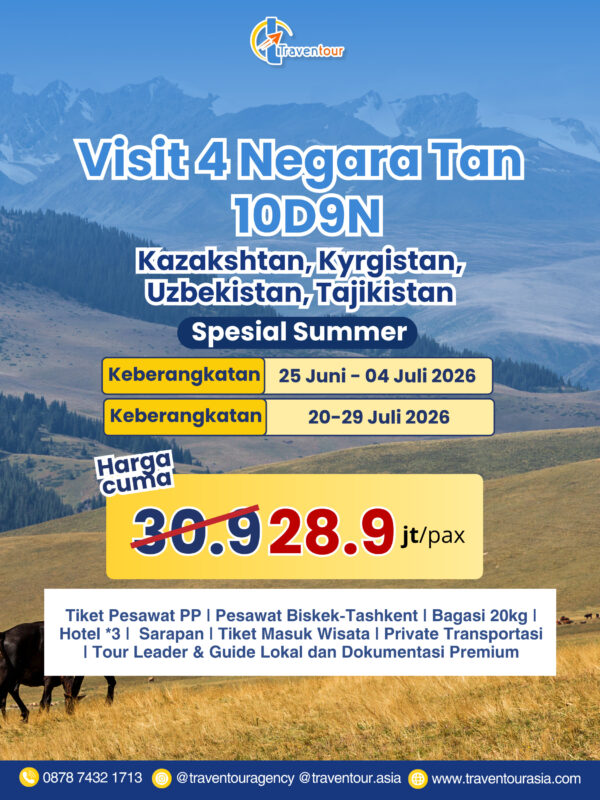 Visit 4 Negara Tan 10D9N Juni-Juli 2026