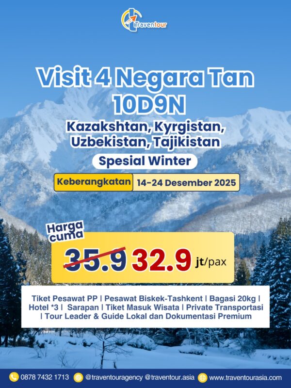 Visit 4 Negara Tan 10D9N Desember 2026