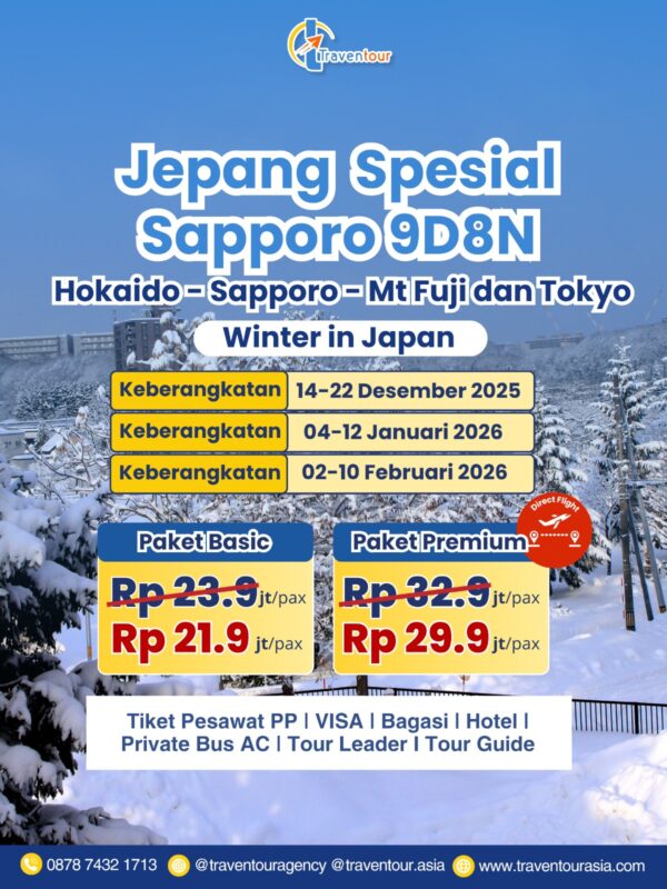 Jepang Special Sapporo 9D8N