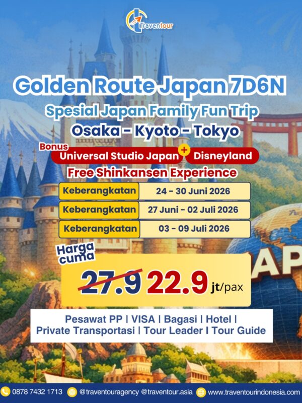Golden Route Japan 7D6N Spesial Japan Family Fun Trip