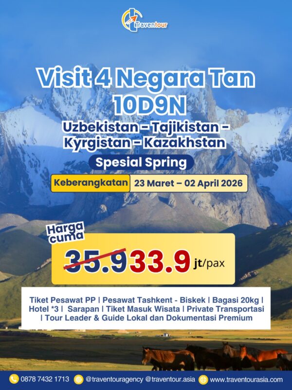 Visit 4 Negara Tan 10D9N 23 Maret   02 April 2026