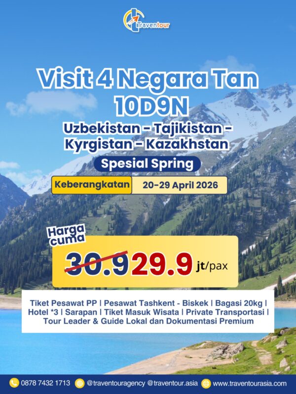 Visit 4 Negara Tan 10D9N Spesial Spring April 2026