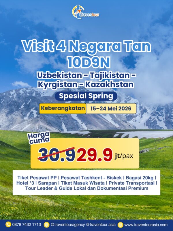 Visit 4 Negara Tan 10D9N Spesial Spring Mei 2026